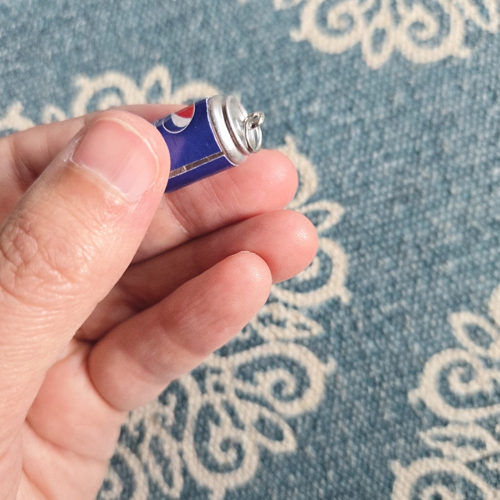 Dainty Silver Pepsi Pepis Pendant - Picture 5 of 6